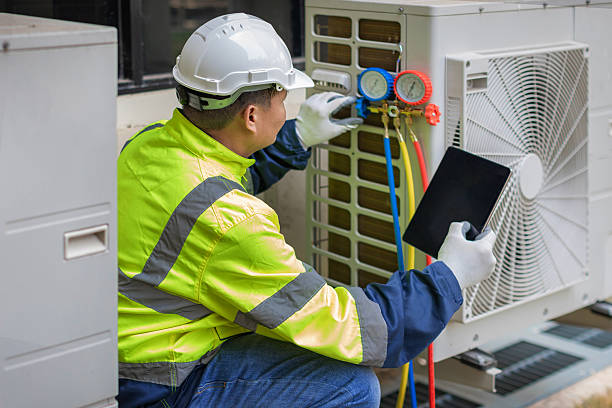 Professional Hvac technician working in Pennington, NJ